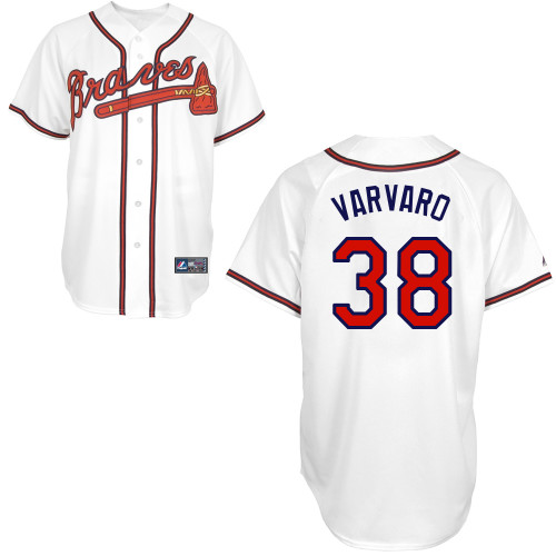 Anthony Varvaro #38 Youth Baseball Jersey-Atlanta Braves Authentic Home White Cool Base MLB Jersey
